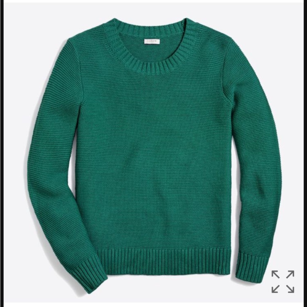 J. Crew Classic Crewneck Sweater Deep Jade Green Size Small